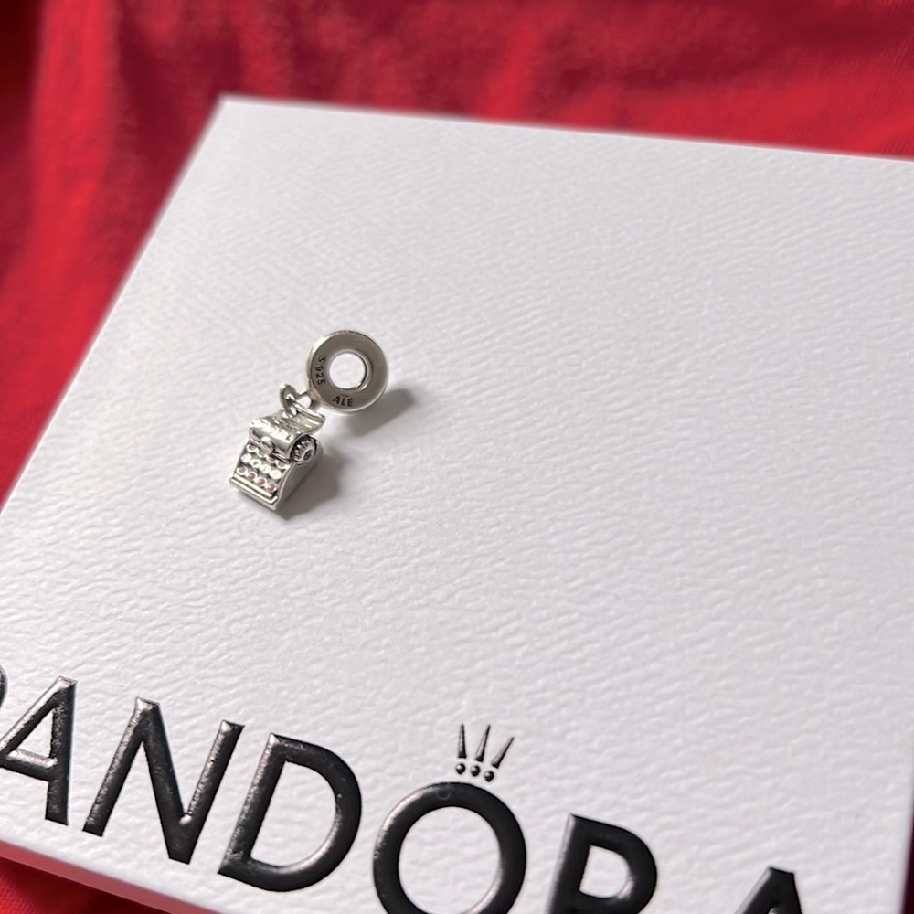 Pandora typewriter charm that says, “you are my type ❤️”  without box